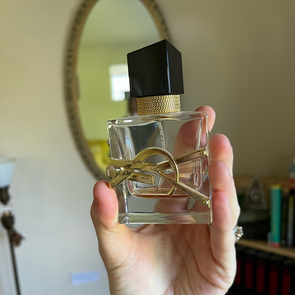 Almost empty YSL Libre bottle